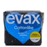 Evax Cottonlike Noche Alas 9 Compresas Higiénicas