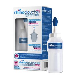Rhinodouche® Junior. Pack inicio para llevar a cabo lavados nasales.  Contiene irrigador nasal de 250 mL + 26 sobres de 2,5g que contienen mezcla  de sales con xilitol. : : Salud y cuidado personal