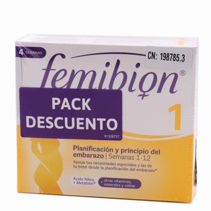 Femibion 1 Semanas 1-12 con Ácido Fólico 28 Comp. +1 Semana Gratis Femibion
