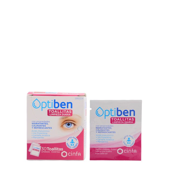 Toallitas higiénicas oculares optiben 30 toallitas — Farmacia Castellanos