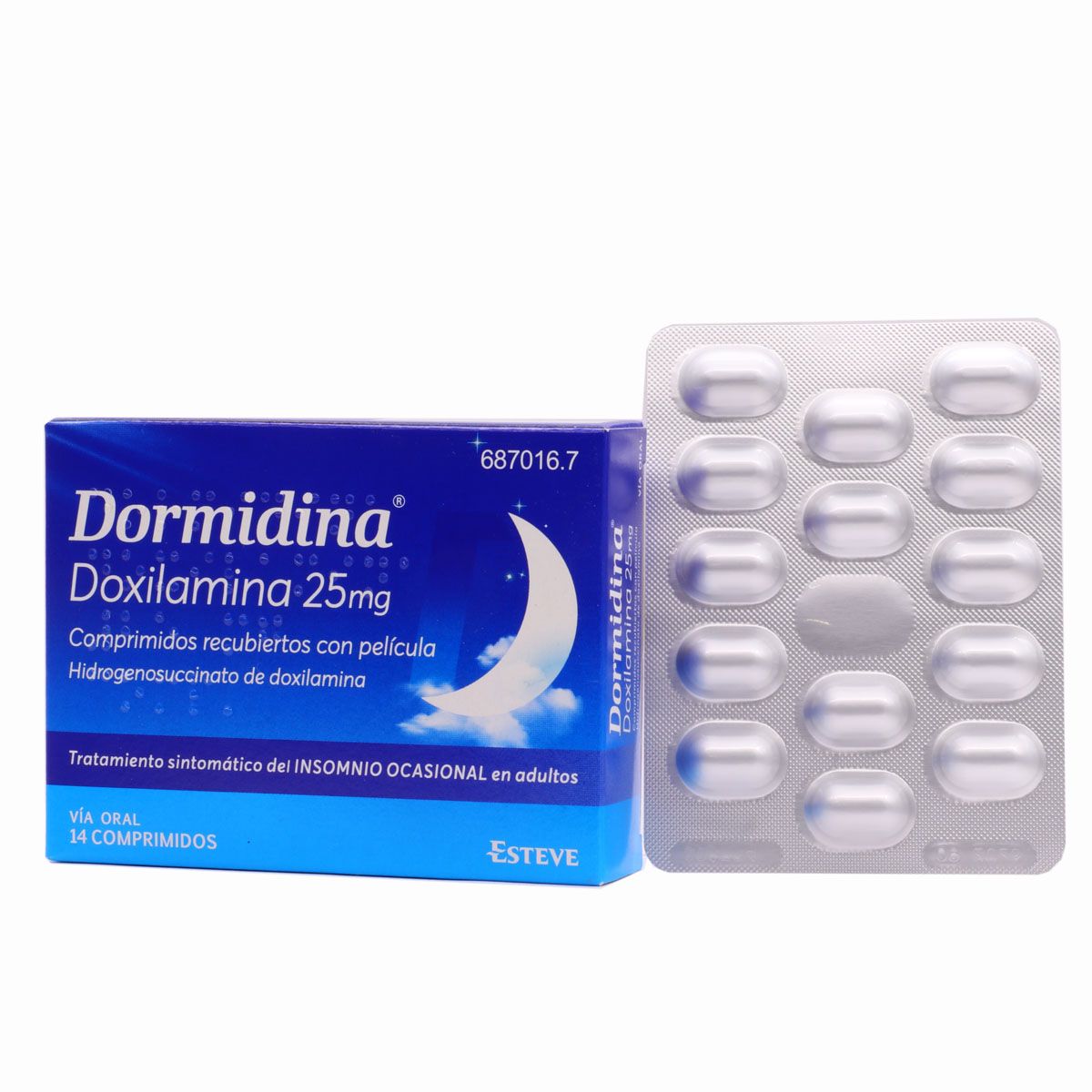 Dormidina Doxilamina 25 mg 14 Comprimidos| FarmaSoler
