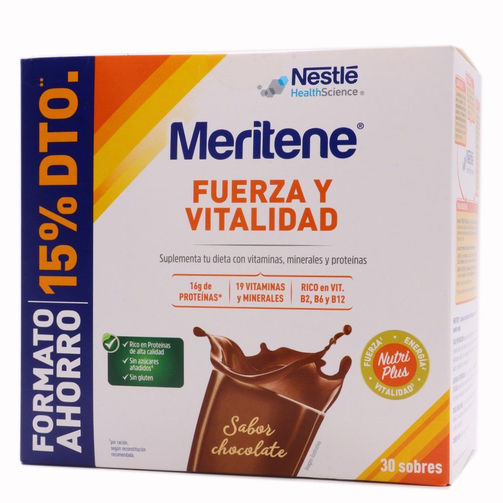 Farmahope  Meritene chocolate alimento enriquecido 270 g Farmacia en línea