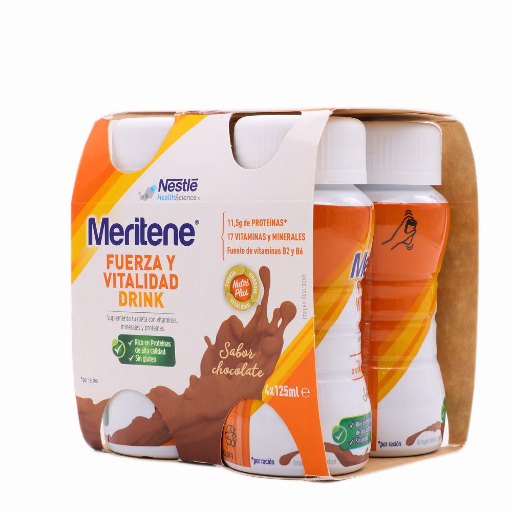 Comprar Meritene Fuerza Y Vitalidad Drink Pack Chocolate 6 U X 125 ML
