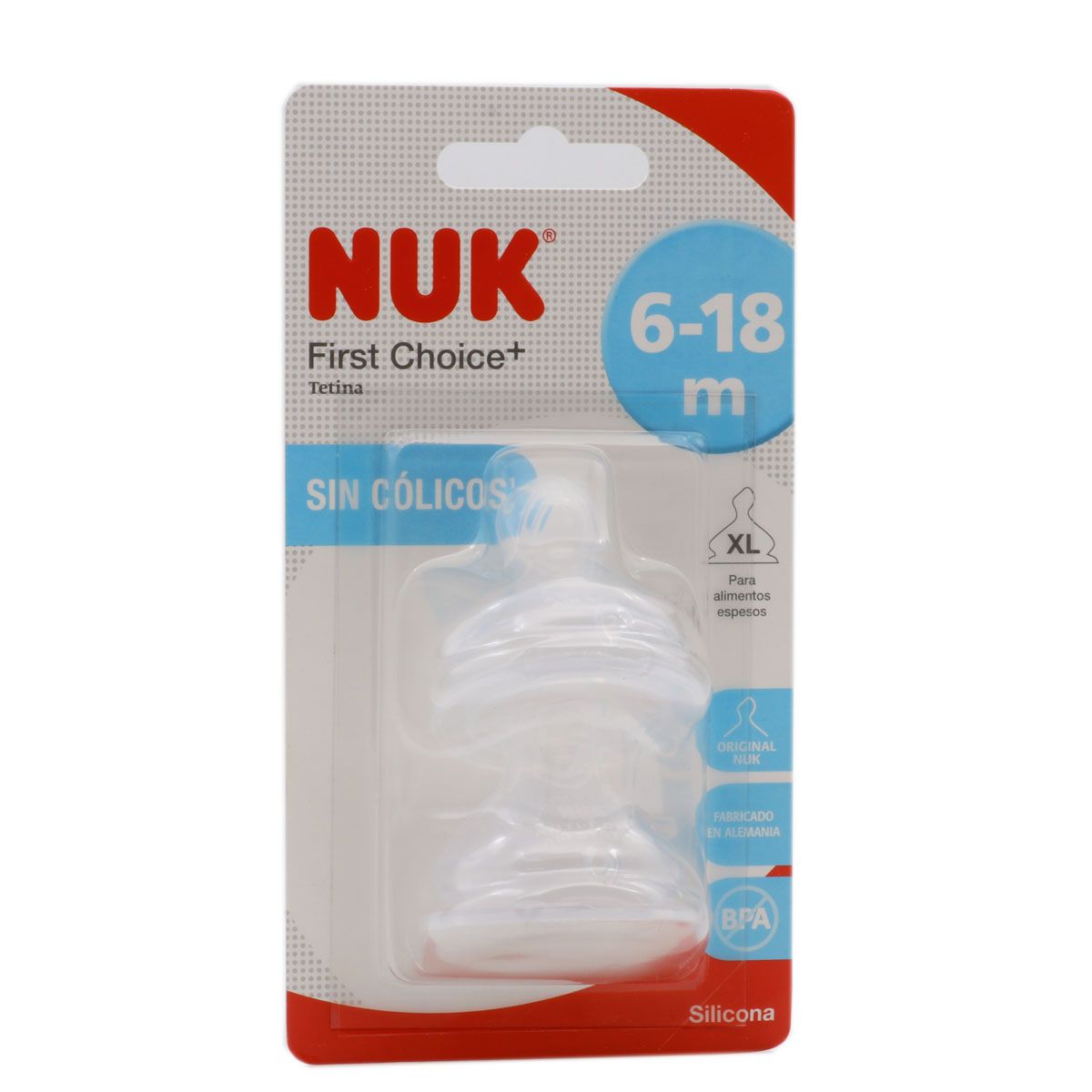 ▻ Nuk Tetina First Choice+ 6-18 M Tamaño XL