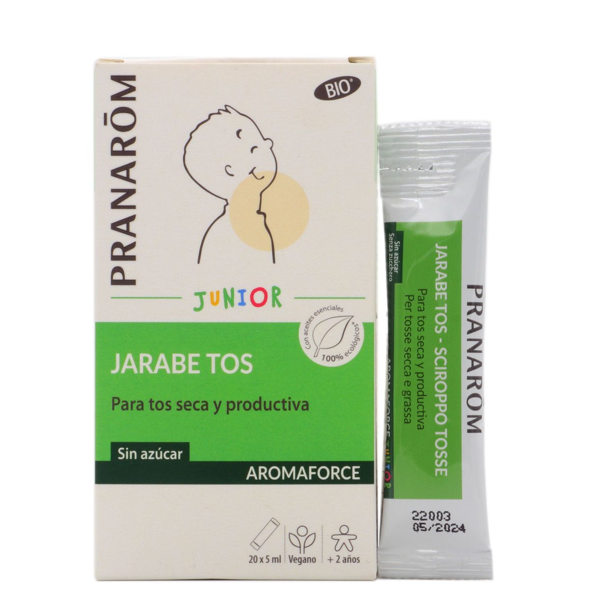 Pranarom Junior Jarabe para la tos 20 sobres de 5 ml. Aromaforce — Farmacia  Castellanos